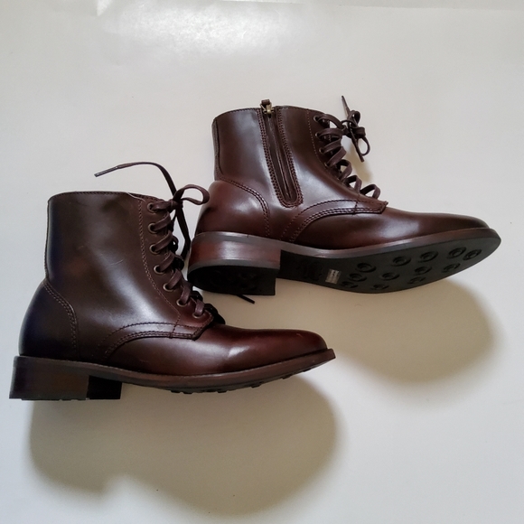 Thursday Boot Co. The Captain Lace-up Brown Leather Boots Size 7.5 New - Picture 8 of 10